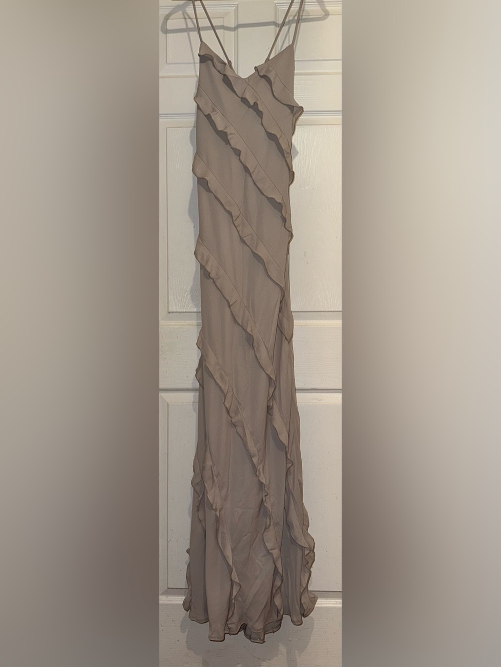 MUMU Weddings Ruffle Slip Maxi Dress - Women - Picture 6 of 9